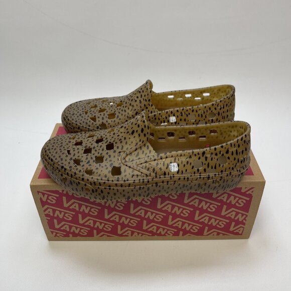 Vans Slip-On TRK Animal Cheetah  Print  AOP 'Brown Black' Wom Size 5.5 US NEW - Picture 2 of 10
